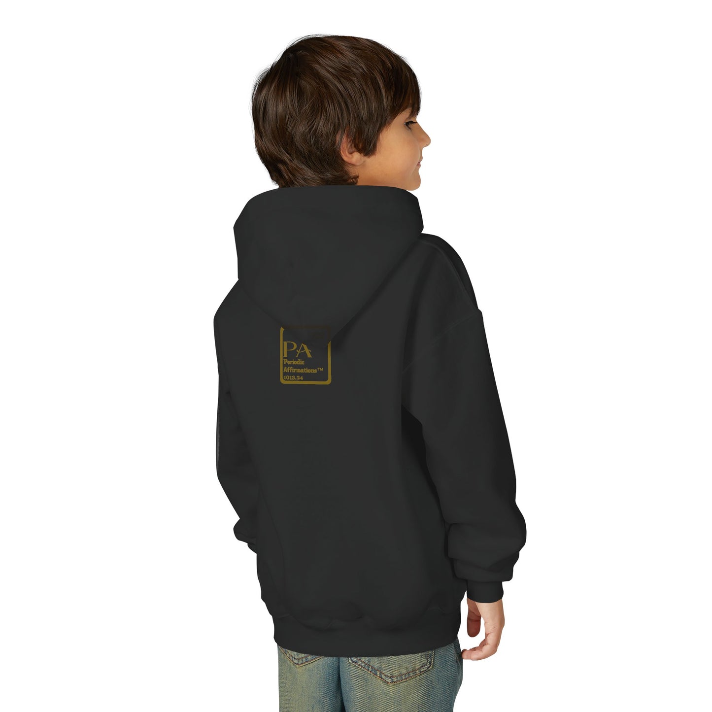 Periodic Affirmations™ Youth Hoodie Element 6 C Carbon