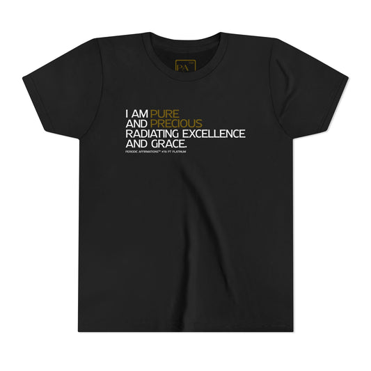 Periodic Affirmations™ Youth T-Shirt (V2) Element 78 Pt Platinum
