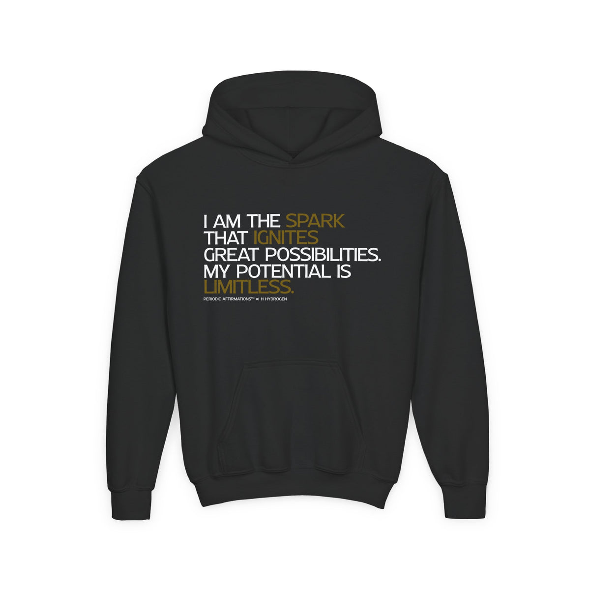 1 H Hydrogen Affirmation Youth Hoodie (V2)