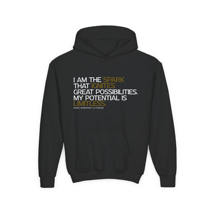Periodic Affirmations™ Youth Hoodie (V2) Element 1 H Hydrogen