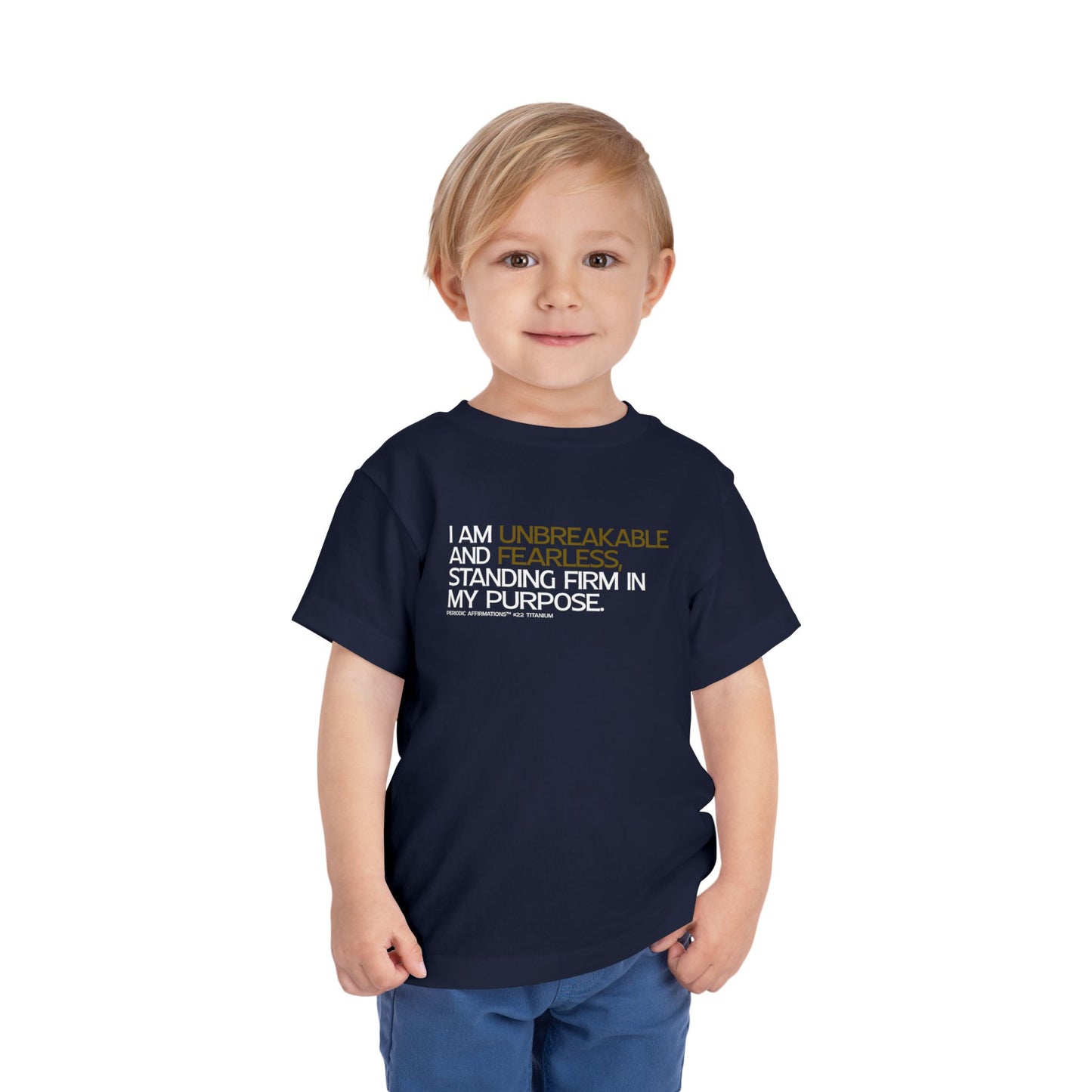 Periodic Affirmations™ Toddler T-Shirt (V2) Element 22 Ti Titanium