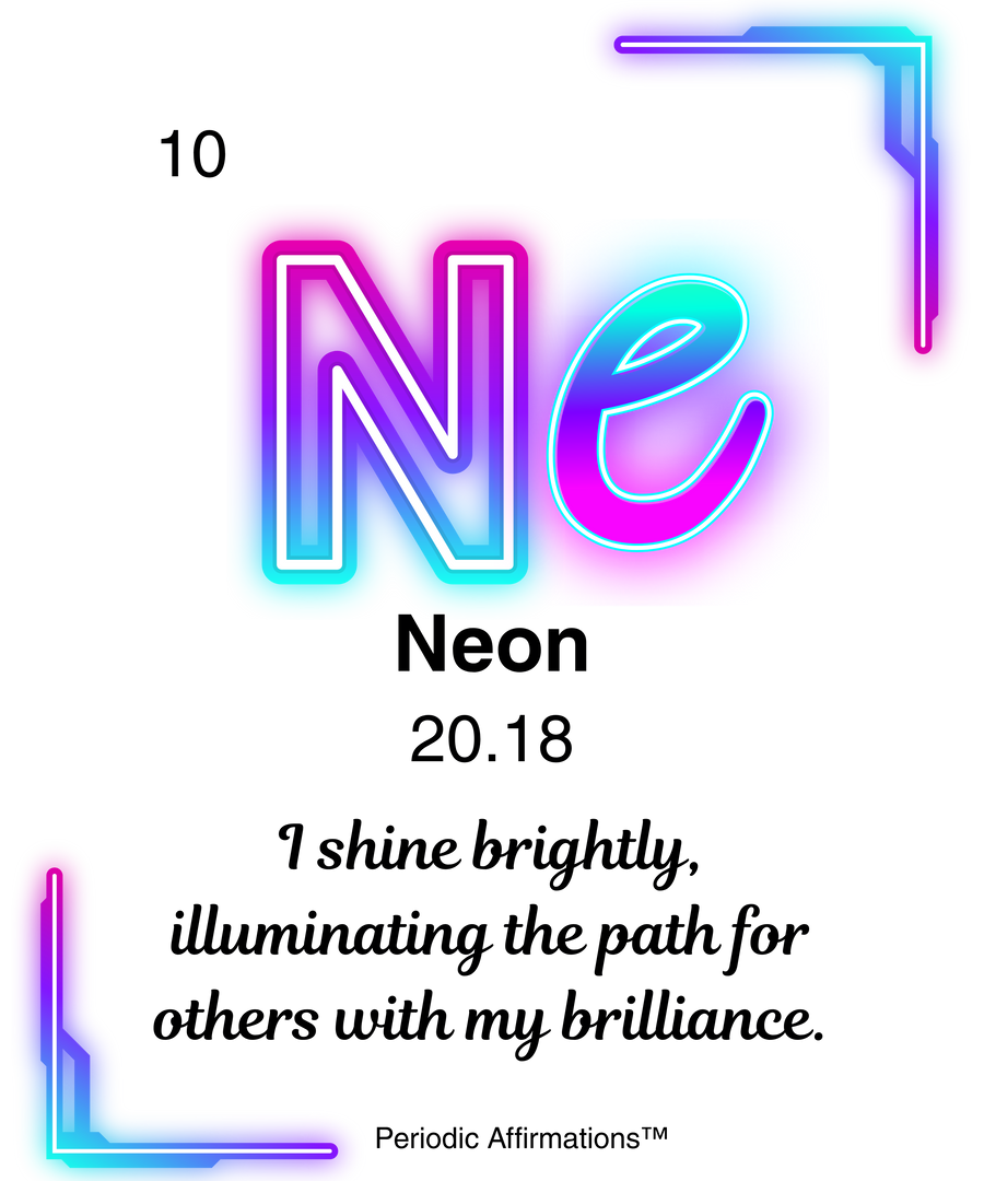 10 Ne Neon Affirmation Wall Decor