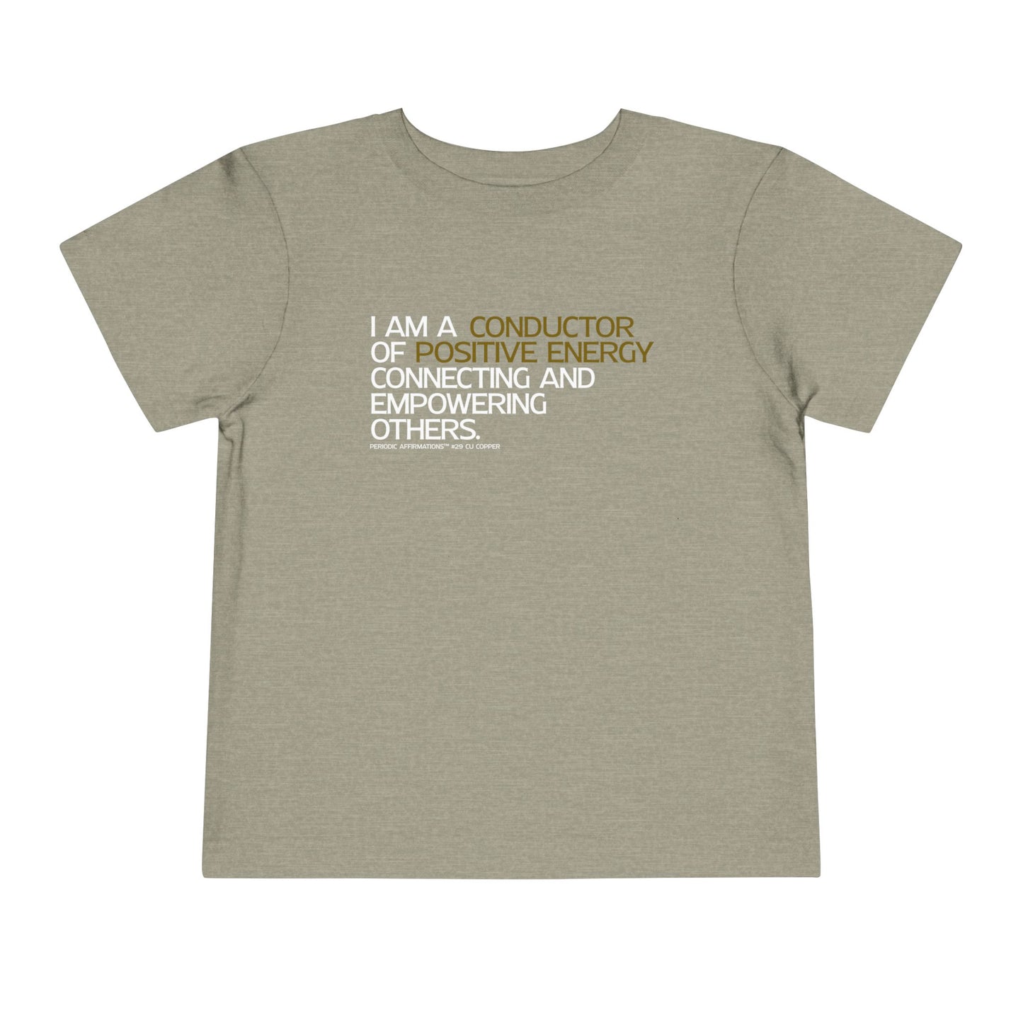 Periodic Affirmations™ Toddler T-Shirt (V2) Element 29 Cu Copper