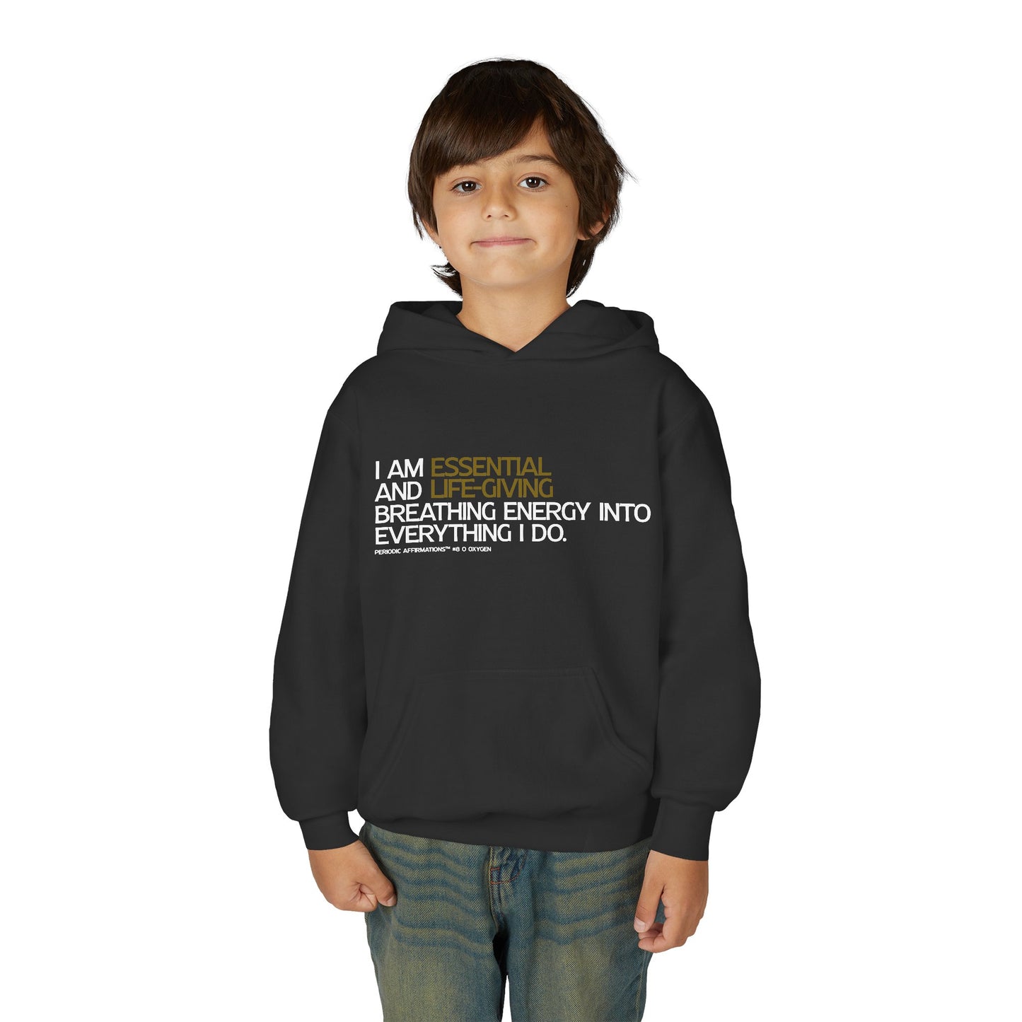 Periodic Affirmations™ Youth Hoodie (V2) Element 8 O Oxygen