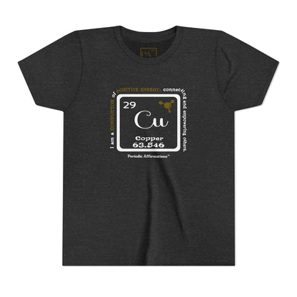 Periodic Affirmations™ Youth T-Shirt Element 29 Cu Copper