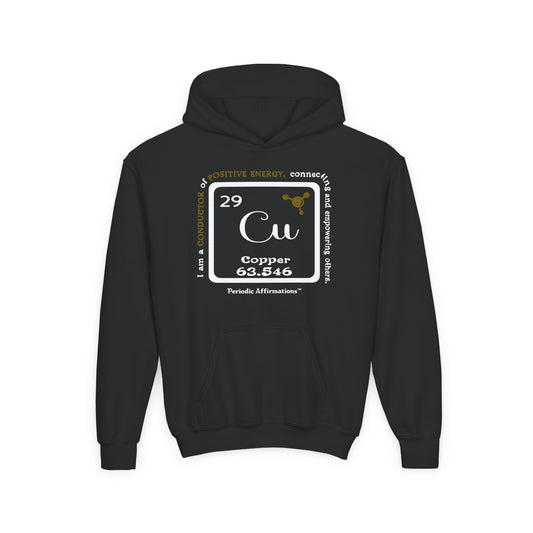 Periodic Affirmations™ Youth Hoodie Element 29 Cu Copper