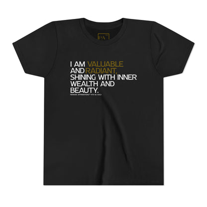Periodic Affirmations™ Youth T-Shirt (V2) Element 79 Au Gold
