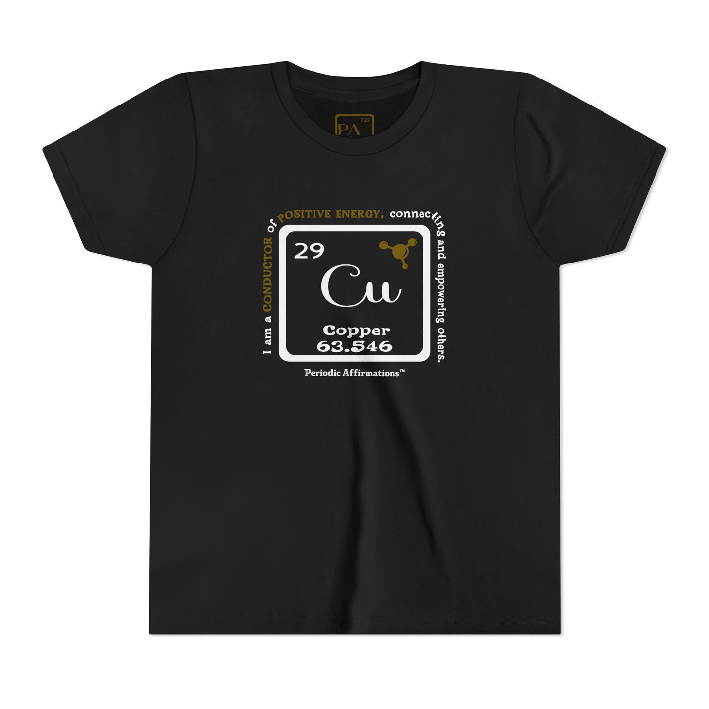 Periodic Affirmations™ Youth T-Shirt Element 29 Cu Copper