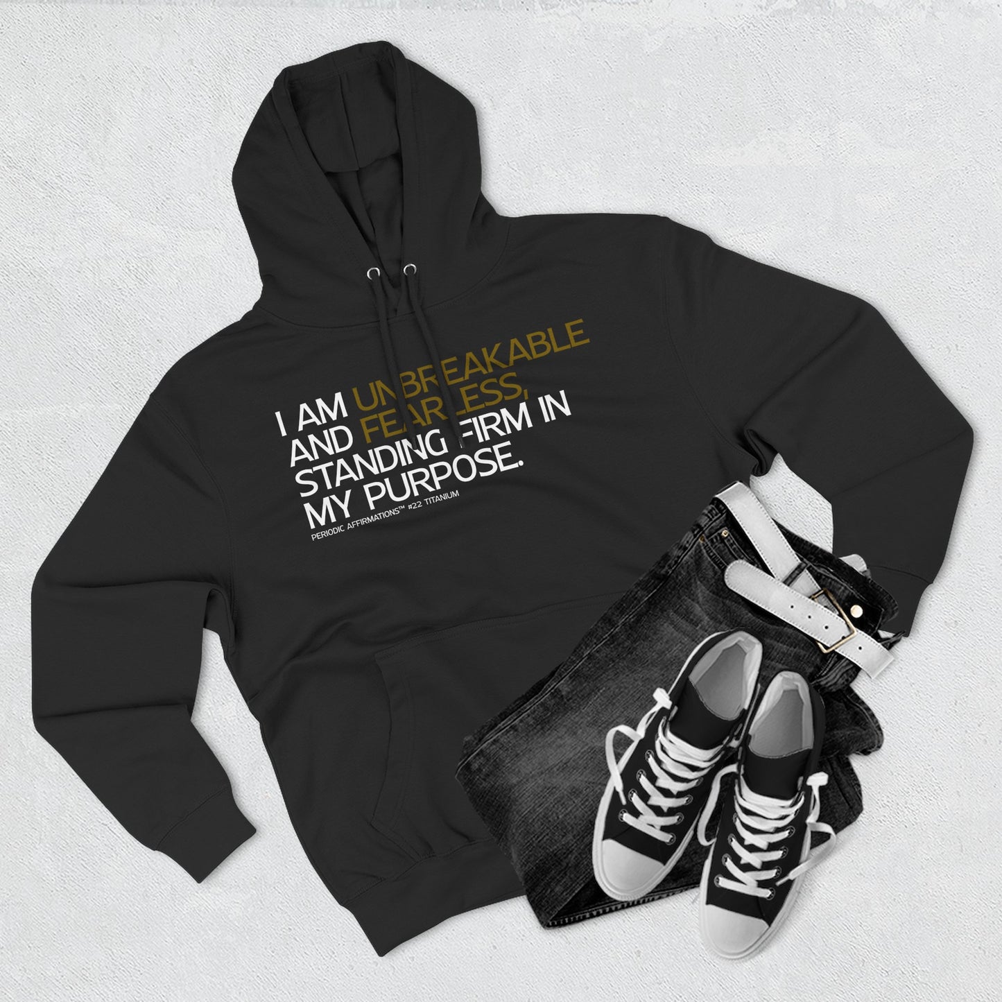 Periodic Affirmations™ Hoodie (V2) Element 22 Ti Titanium