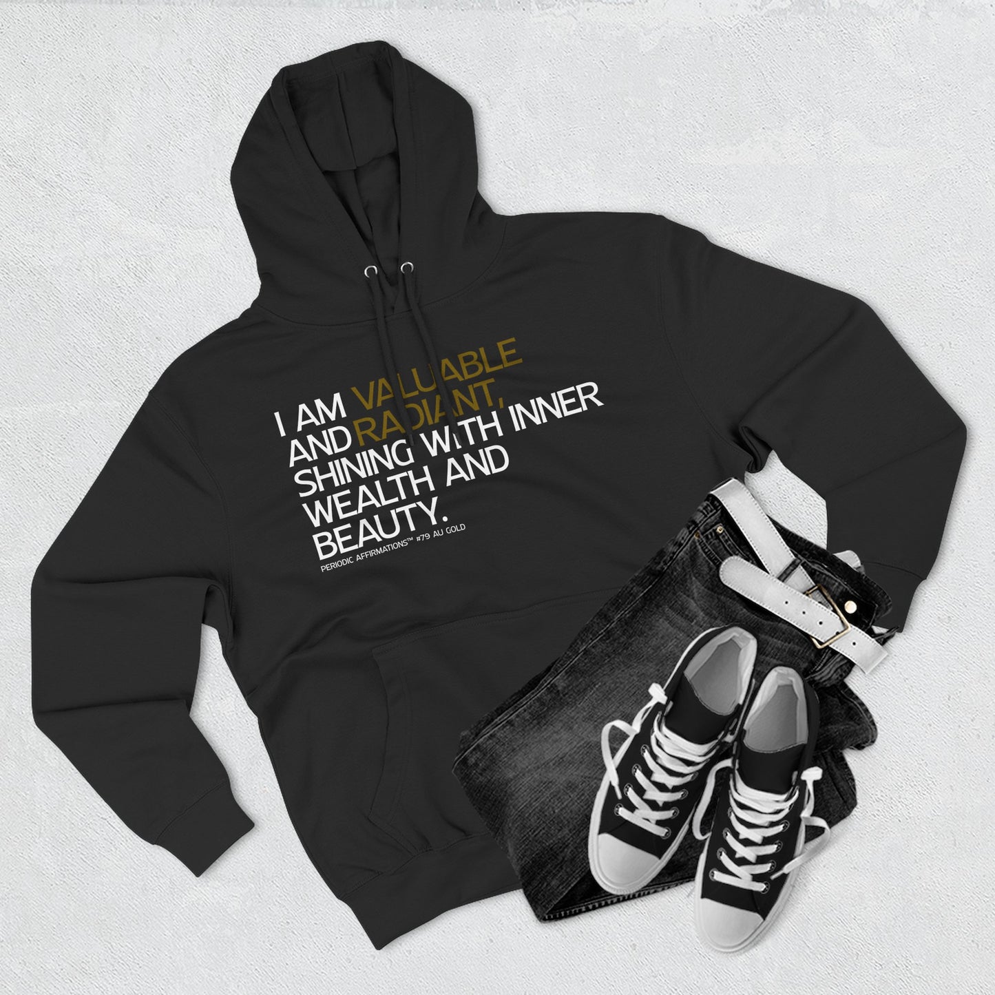 Periodic Affirmations™ Hoodie (V2) Element 79 Au Gold