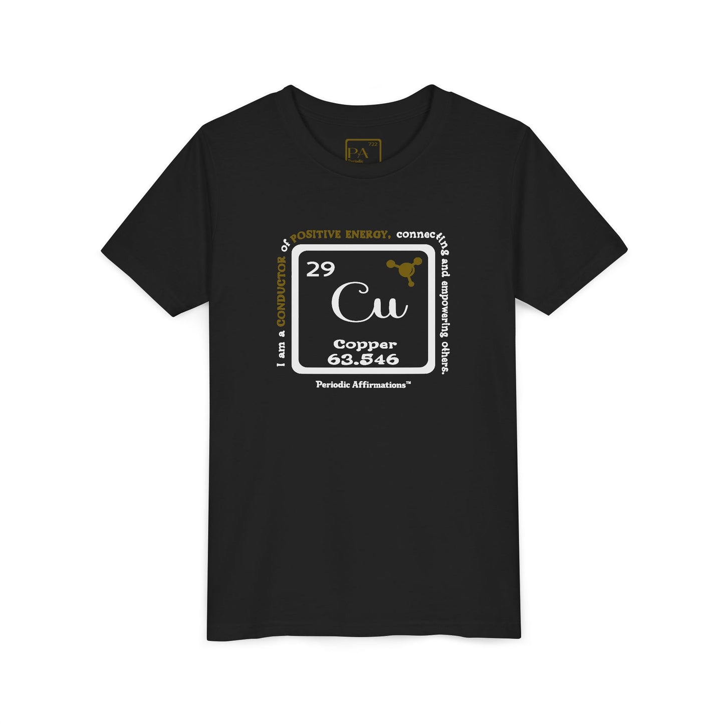 Periodic Affirmations™ Youth T-Shirt Element 29 Cu Copper
