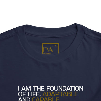 Periodic Affirmations™ Toddler T-Shirt (V2) Element 6 C Carbon