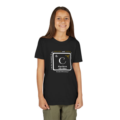 Periodic Affirmations™ Youth T-Shirt Element 6 C Carbon