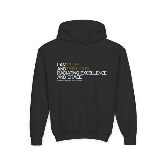Periodic Affirmations™ Youth Hoodie (V2) Element 78 Pt Platinum