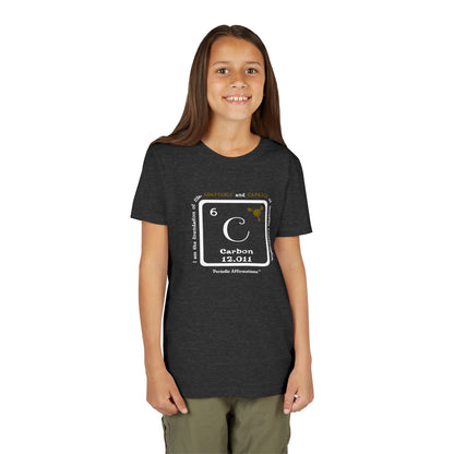 Periodic Affirmations™ Youth T-Shirt Element 6 C Carbon