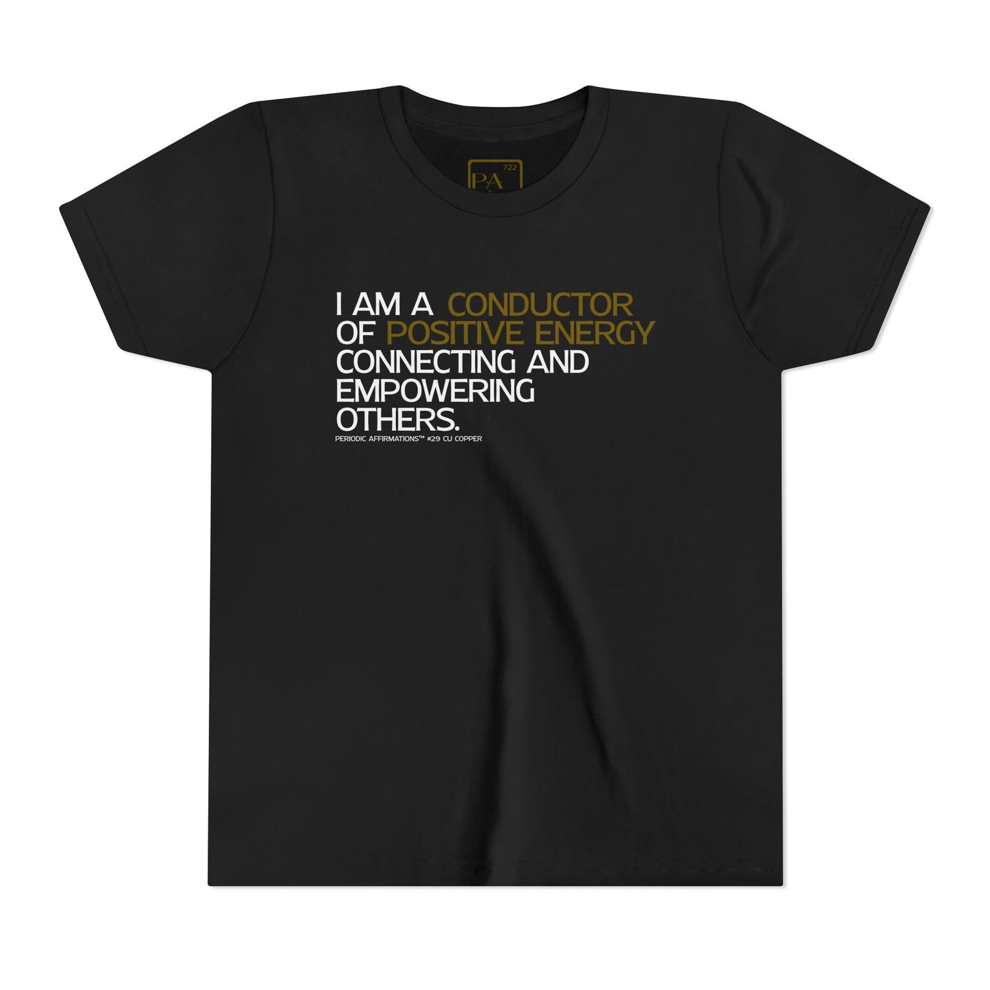 Periodic Affirmations™ Youth T-Shirt (V2) Element 29 Cu Copper