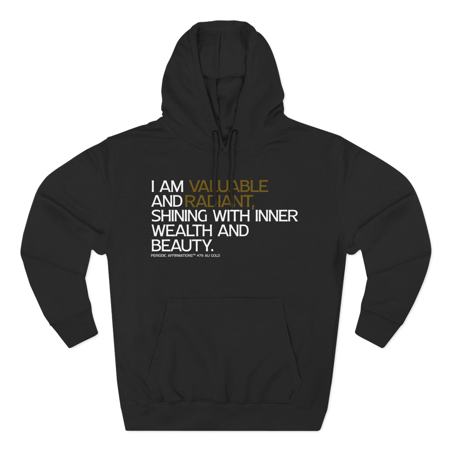 Periodic Affirmations™ Hoodie (V2) Element 79 Au Gold