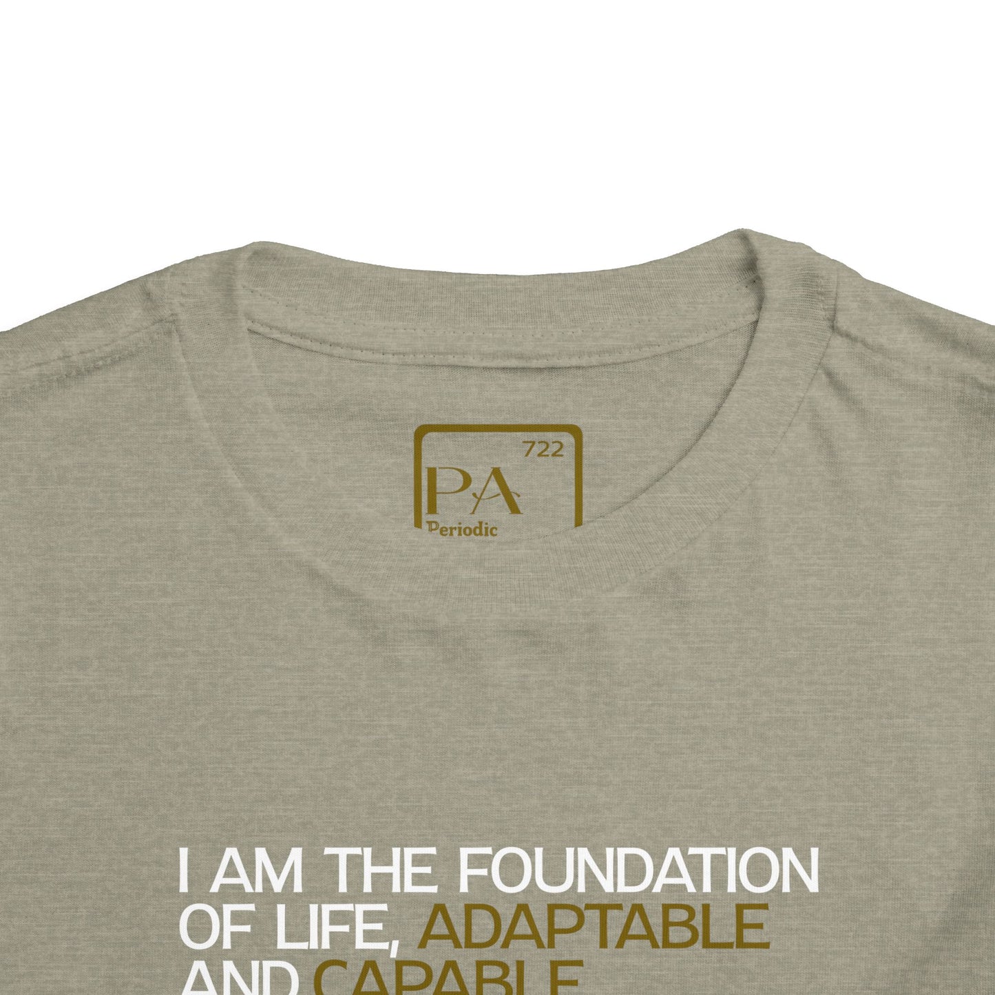 Periodic Affirmations™ Toddler T-Shirt (V2) Element 6 C Carbon