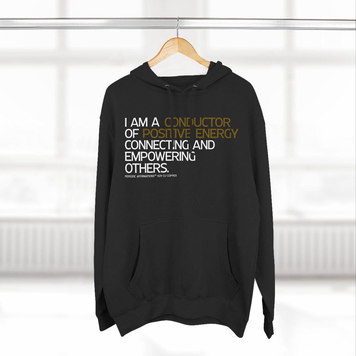 Periodic Affirmations™ Hoodie (V2) Element 29 Cu Copper