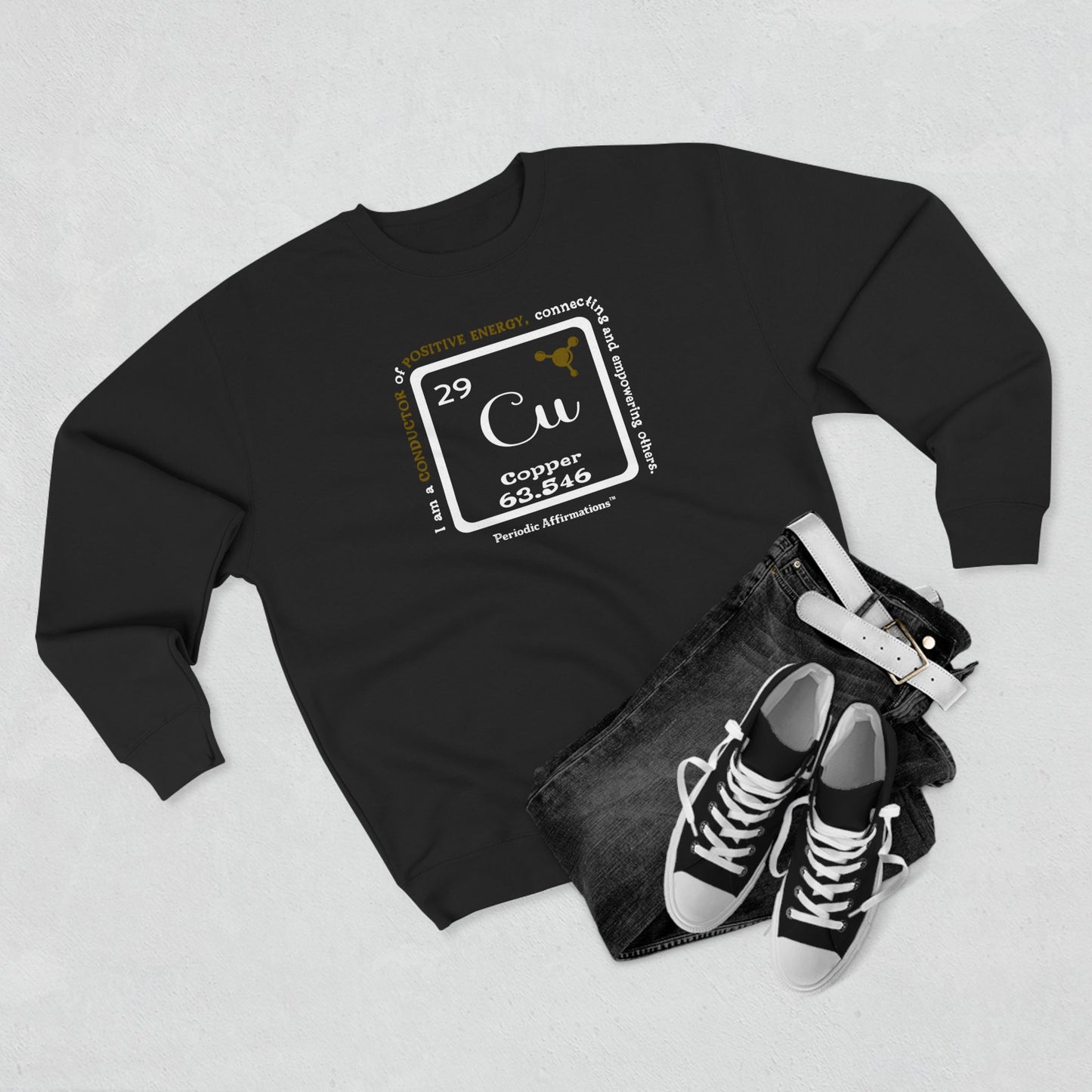 Periodic Affirmations™ Sweatshirt Element 29 Cu Copper