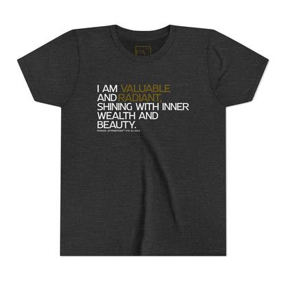Periodic Affirmations™ Youth T-Shirt (V2) Element 79 Au Gold