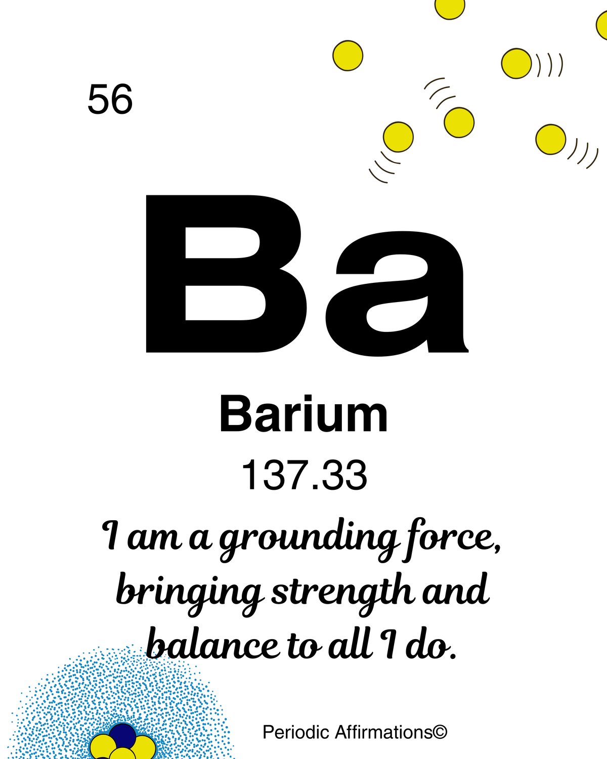 56 Ba Barium Affirmation Wall Decor - Acrylic