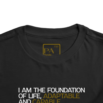 Periodic Affirmations™ Toddler T-Shirt (V2) Element 6 C Carbon