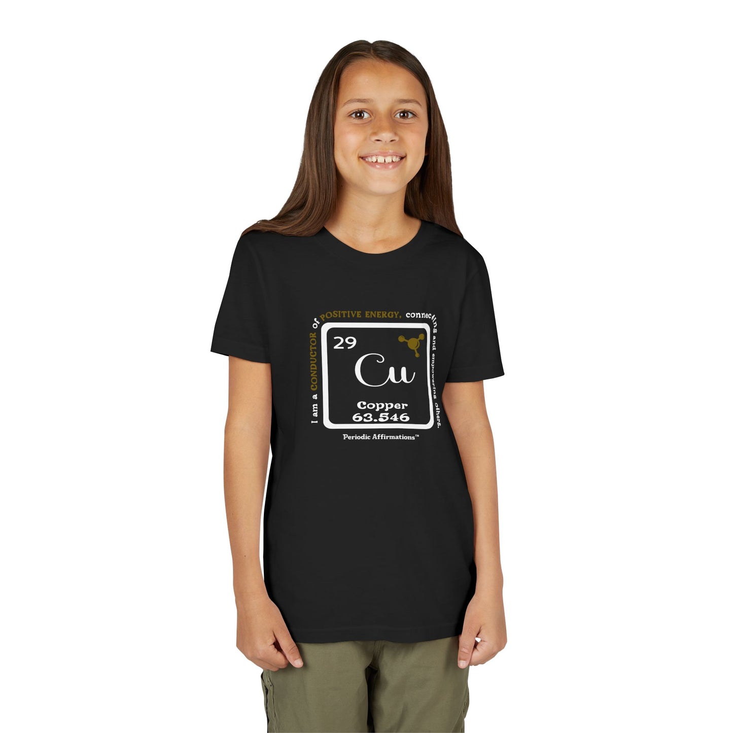 Periodic Affirmations™ Youth T-Shirt Element 29 Cu Copper