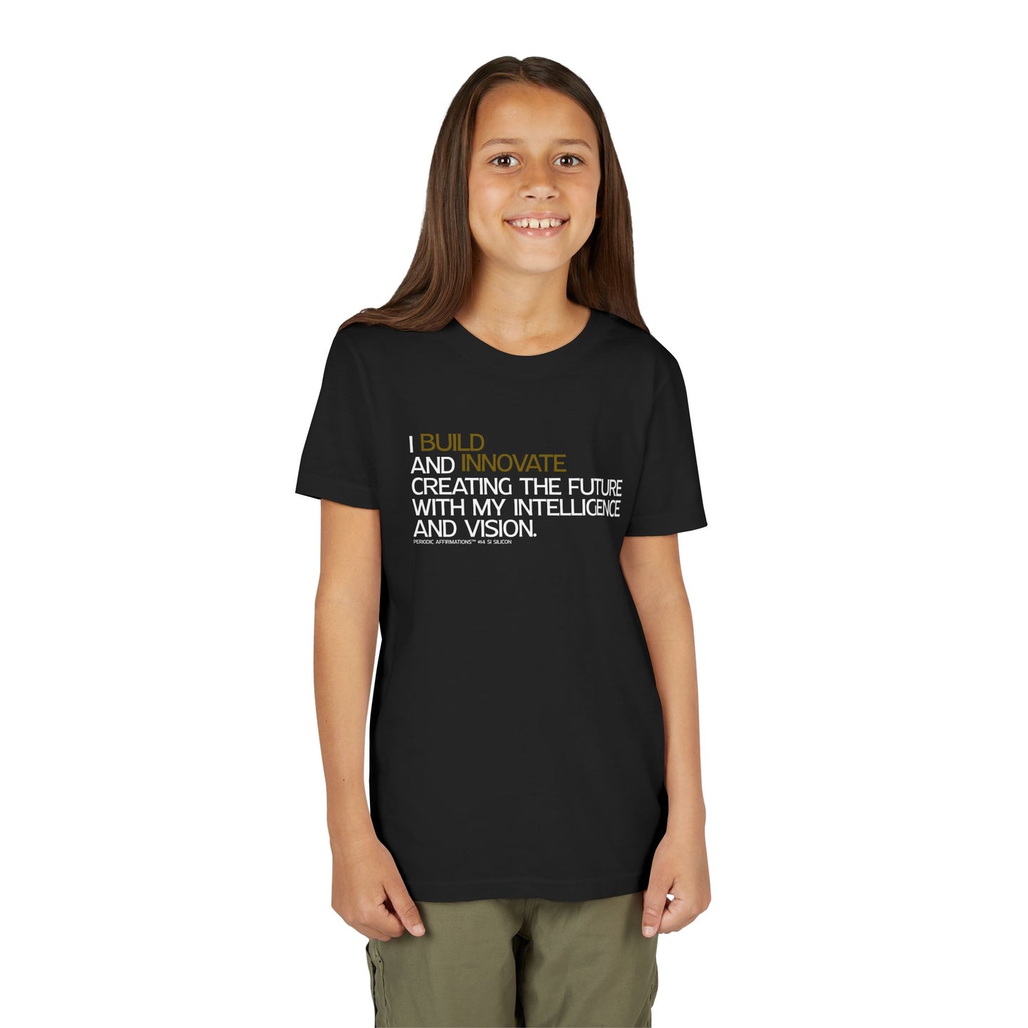 Periodic Affirmations™ Youth T-Shirt (V2) Element 14 Si Silicon