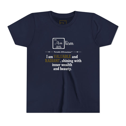 Gold (Au) Youth Autism Awareness T-Shirt