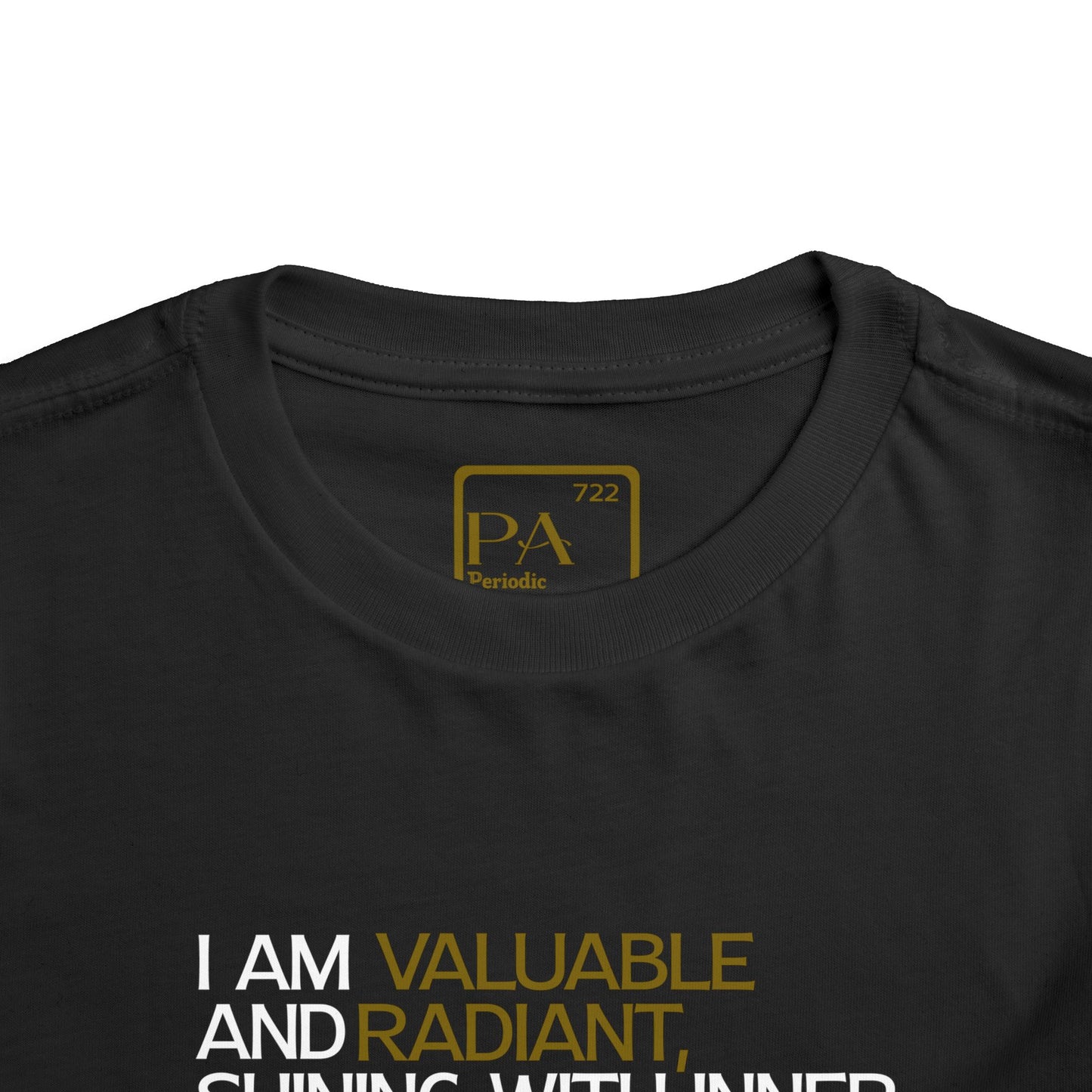 Periodic Affirmations™ Toddler T-Shirt (V2) Element 79 Au Gold