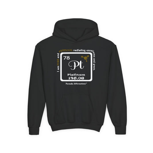 Periodic Affirmations™ Youth Hoodie Element 78 Pt Platinum