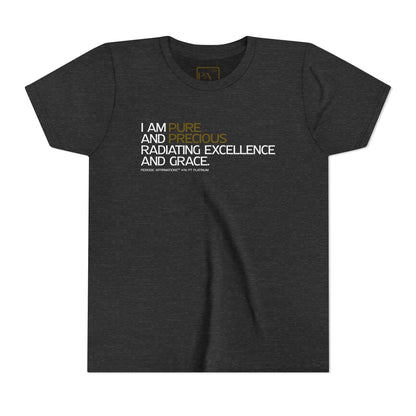 Periodic Affirmations™ Youth T-Shirt (V2) Element 78 Pt Platinum